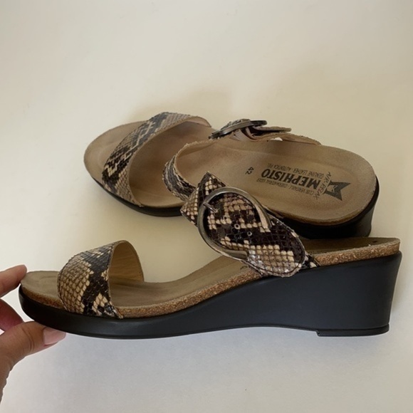 Mephisto dual strap wedge sandals 42 12 - Picture 7 of 9
